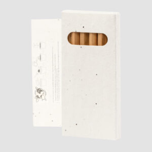 Set de 6 Crayons en Carton Naturel avec Graines de Pétunia personnalisés