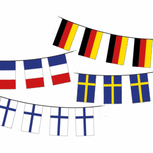 Guirlandes de drapeaux personnalisées - 5 m, 20 drapeaux