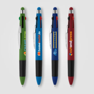 Stylo personnalisé Quattro Softy Multi-encre avec stylet