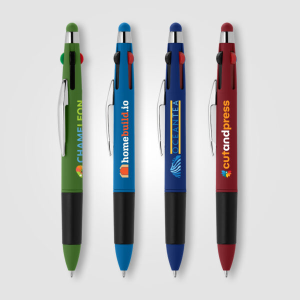 AGR1.jpg Stylo personnalisé Quattro Softy Multi-encre avec stylet – Image 1