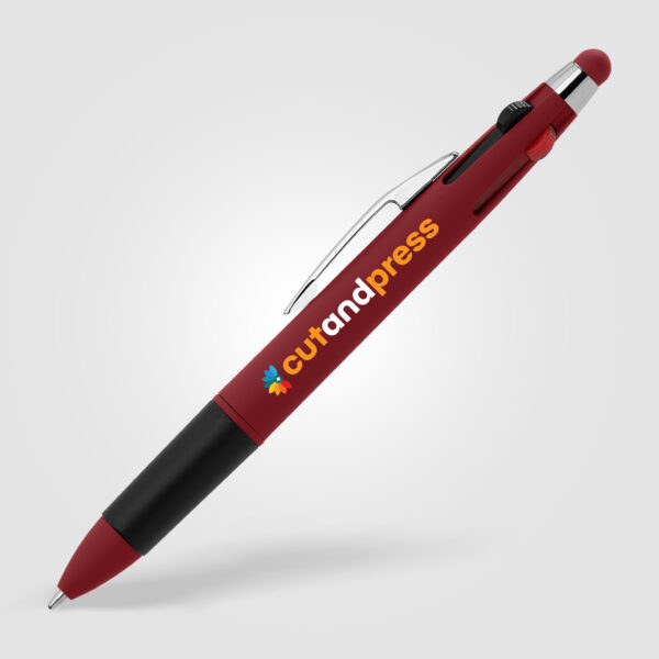 Stylo personnalisé Quattro Softy Multi-encre avec stylet – Image 4