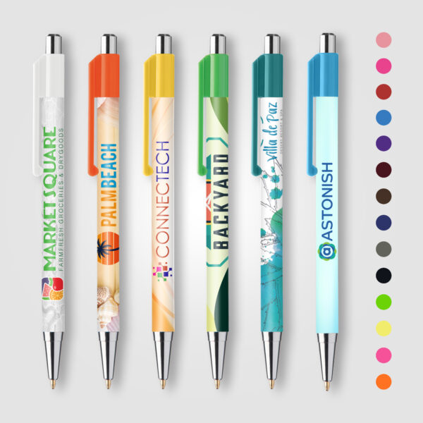 CLA-2.jpg Stylo Astaire chrome avec trim coloré – Image 1