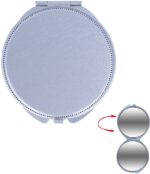 Miroir de poche double en aluminium personnalisé – Image 4