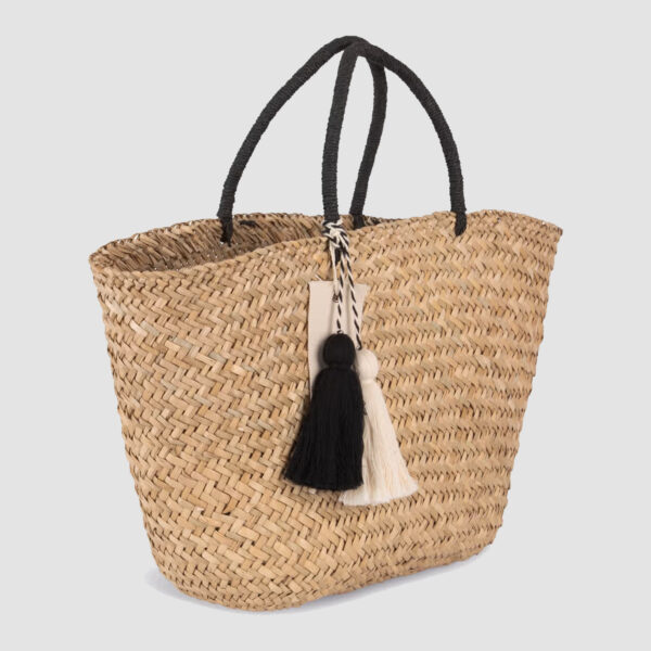 Panier shopping en paille Kimood personnalisé – Image 1