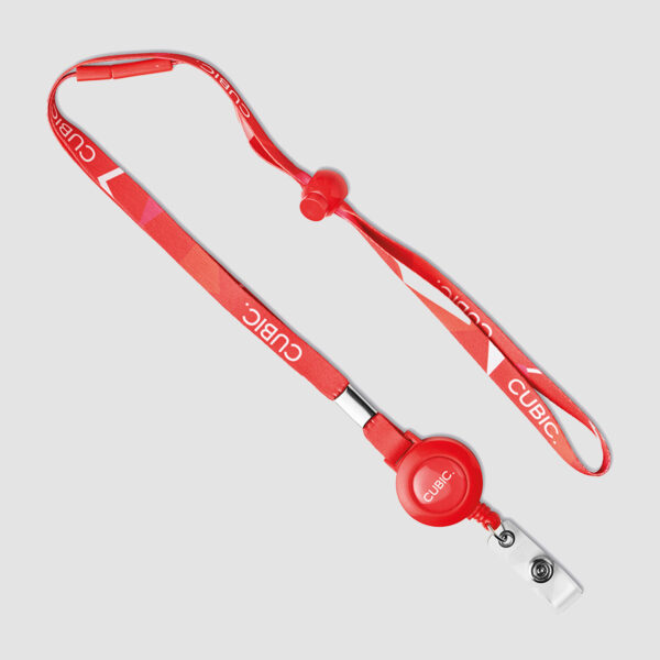 Lanyard avec enrouleur de badge personnalisé – Image 1