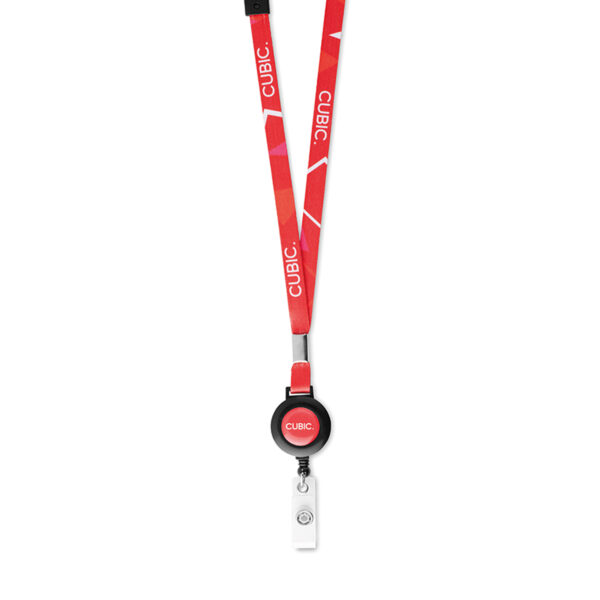 Lanyard avec enrouleur de badge personnalisé – Image 2