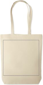 Sac shopping en toile anses longues personnalisé - 270 g/m² – Image 2