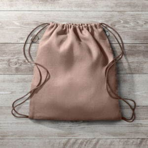 Sac à cordons en chanvre personnalisé - 38 x 42 cm