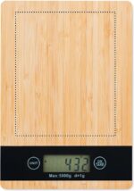 Balance de cuisine numérique en bambou personnalisée - 5 kg max – Image 2