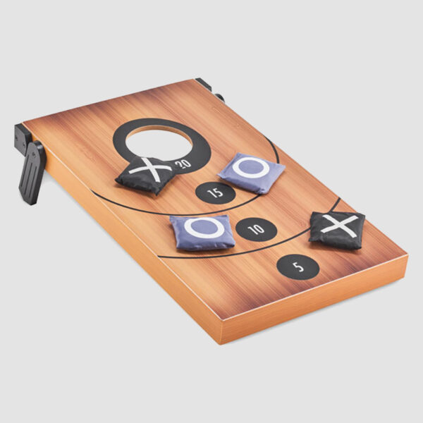 MO6427.jpg Jeu de lancer de sacs de sable Cornhole avec plateau double face personnalisé – Image 1