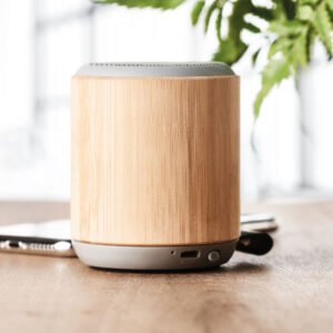 Enceinte sans fil 5.3 en bambou personnalisée