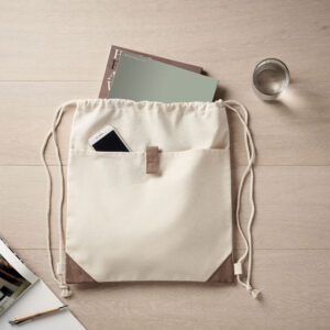 Sac à cordon en coton recyclé personnalisé
