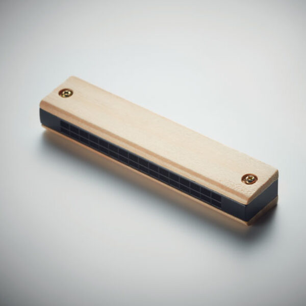 MO6628.jpg Harmonica en ABS finition bois personnalisé – Image 1