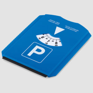 Disque de stationnement avec grattoir personnalisé