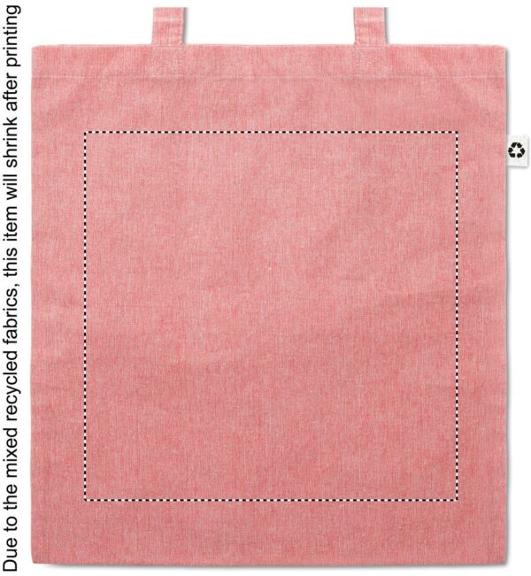 Sac shopping bicolore en coton et polyester recyclés personnalisé - 140 g/m² – Image 2