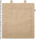 Sac shopping bicolore en coton et polyester recyclés personnalisé - 140 g/m² – Image 3