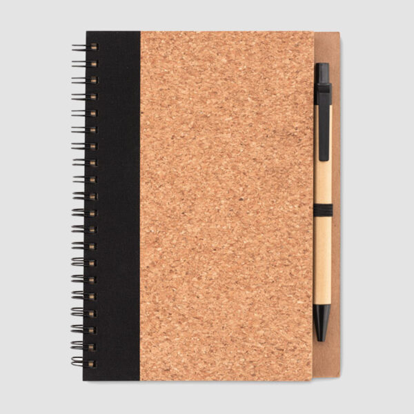 MO9859.jpg Carnet à Spirale en Liège avec Stylo personnalisé – Image 1