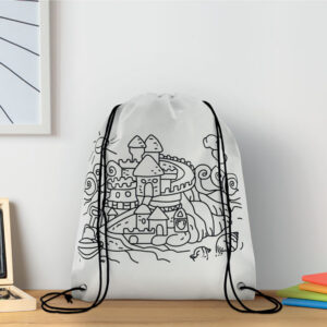 Sac à cordon à colorier personnalisé