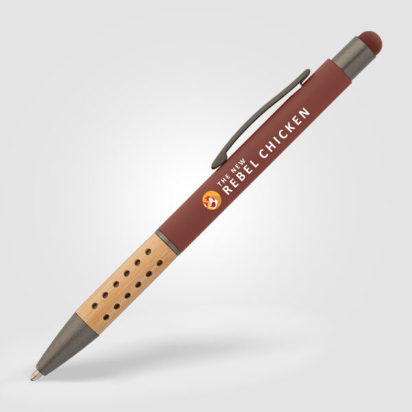 Stylo stylet personnalisé Bowie Bamboo Grip – Image 4
