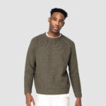 Pull écoresponsable à grosses mailles homme personnalisé