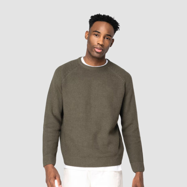 Pull écoresponsable à grosses mailles homme personnalisé – Image 1