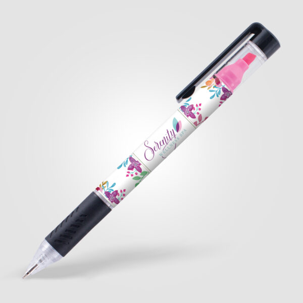 Stylo Bille Bergman 2 en 1 avec Surligneur personnalisé – Image 5