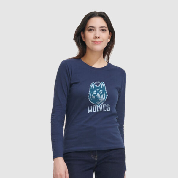 T-shirt Echo Femme Manches Longues personnalisé - 190 g/m² – Image 1
