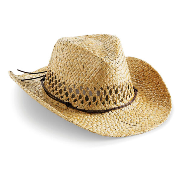 Chapeau de Cowboy en Paille Naturelle personnalisé – Image 2