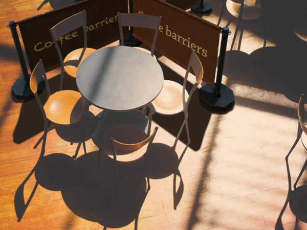 Barrières de café publicitaires extérieures personnalisées – Image 1