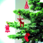 Lot de 6 décorations de Noël en feutrine personnalisées