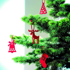 Lot de 6 décorations de Noël en feutrine personnalisées