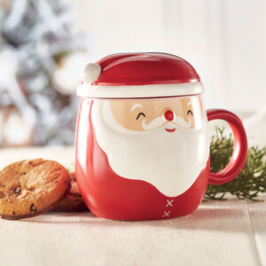 Mug Père Noël avec couvercle personnalisé