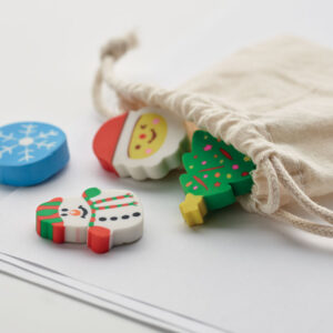 Set de 4 gommes de Noël personnalisées
