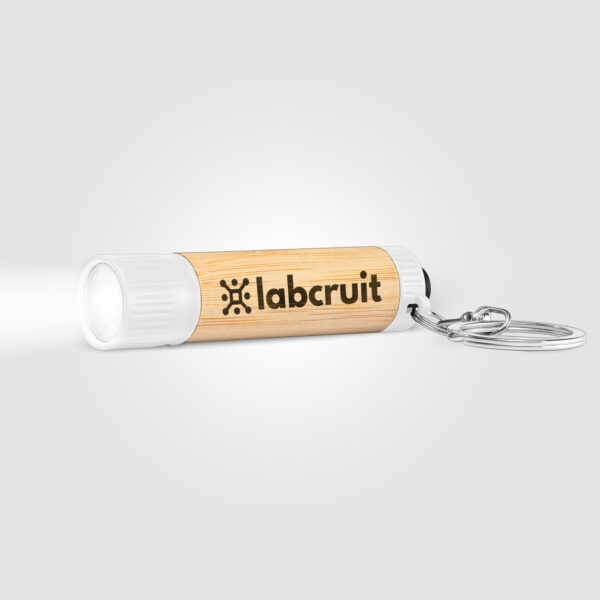 Porte-clés Lampe Torche LED en Bambou personnalisé – Image 4