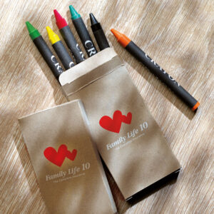 Set de 6 crayons de cire personnalisés