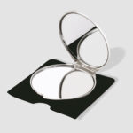 Miroir de poche double en aluminium personnalisé