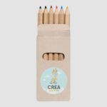 Set de 6 crayons de couleur personnalisés