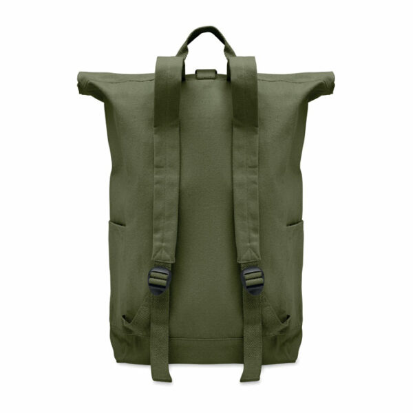 Sac à dos enroulable en coton et polyester recyclés personnalisé – Image 5