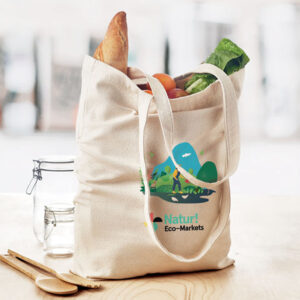 Sac shopping en toile anses longues personnalisé - 270 g/m²