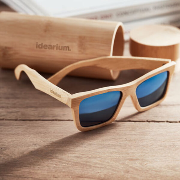 mo6454.jpg Lunettes de soleil en bambou avec verres miroirs personnalisées – Image 1