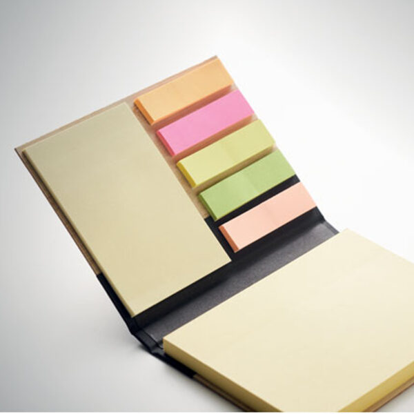 Bloc-notes adhésives 3-en-1 avec couverture en bambou personnalisé – Image 1