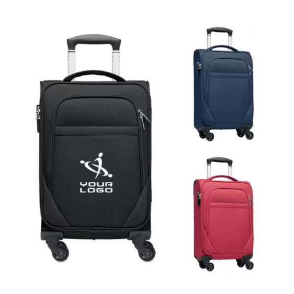 Valise cabine trolley en polyester RPET 600D personnalisée – Image 2