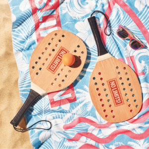 Set de Beach Tennis en Bois de Rose personnalisé