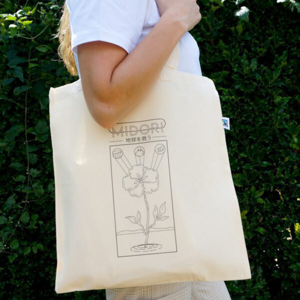 Sac shopping en coton équitable personnalisé - 180 g/m² – Image 1