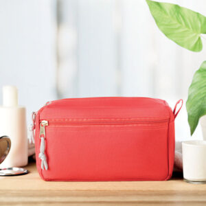 Trousse de toilette double zip en polyester 600D personnalisée