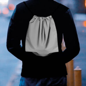 Sac à cordelettes réfléchissant personnalisé