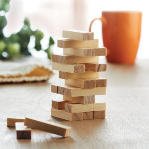 Jeu de construction Tour en bois personnalisé