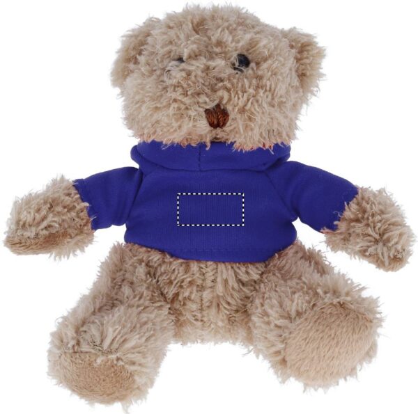 Ours en peluche avec T-shirt à capuche en coton personnalisé – Image 2