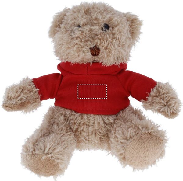 Ours en peluche avec T-shirt à capuche en coton personnalisé – Image 3