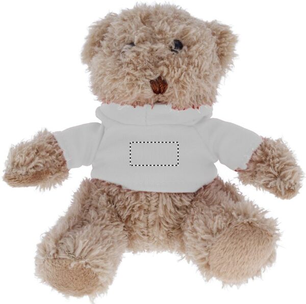 Ours en peluche avec T-shirt à capuche en coton personnalisé – Image 4